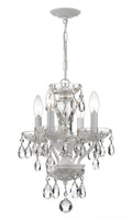 Welton 11'' Hand Cut Crystal Wet White Chandelier