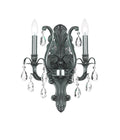 Dawson 12.5'' Hand Cut Crystal Pewter Sconce