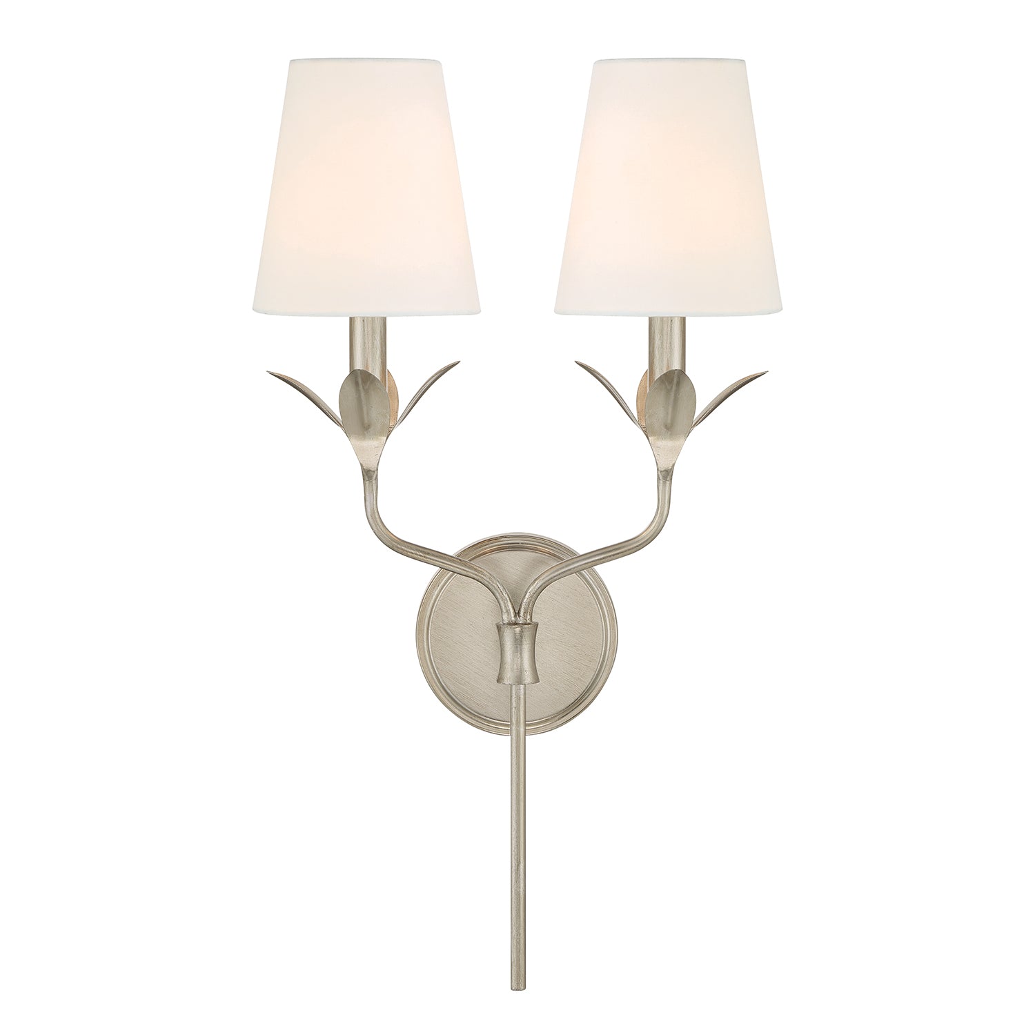 Broche 12'' Antique Silver Sconce