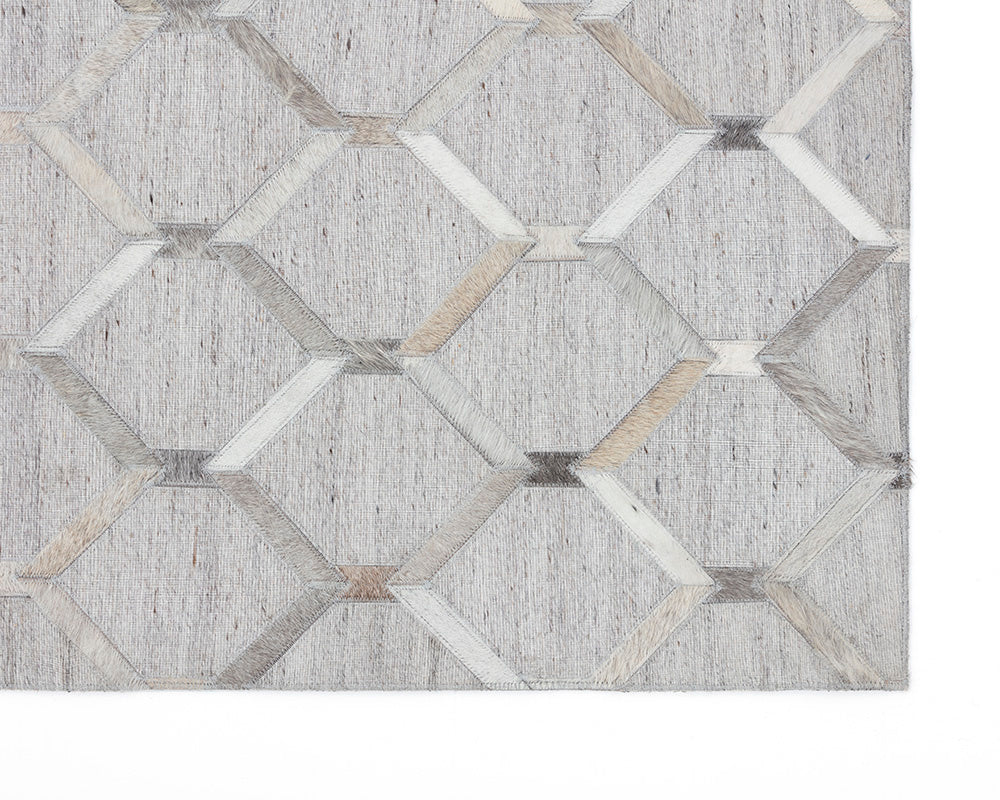 Bordeaux Hand-Made Rug - Ivory /  Grey - 9' X 12'