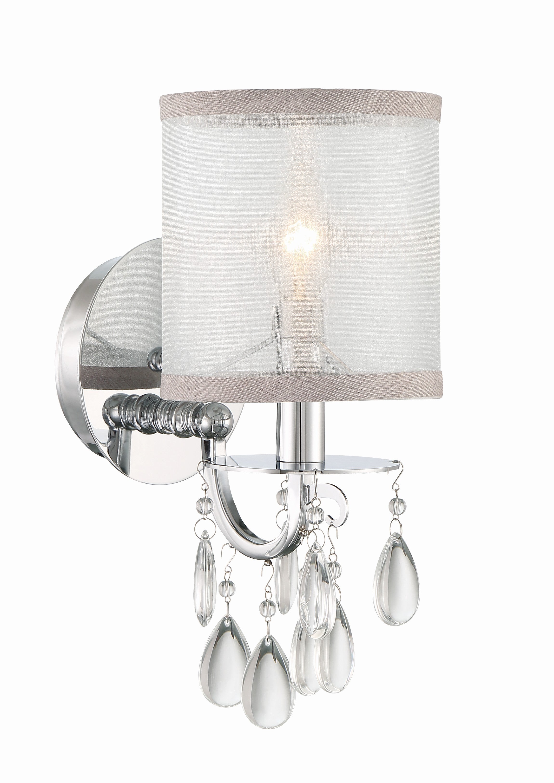 Hampton 5.5'' Drum Shade Polished Chrome Sconce