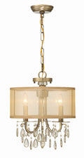Hampton 14'' Drum Shade Antique Brass Chandelier