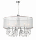 Hampton 32'' Drum Shade Polished Chrome Chandelier