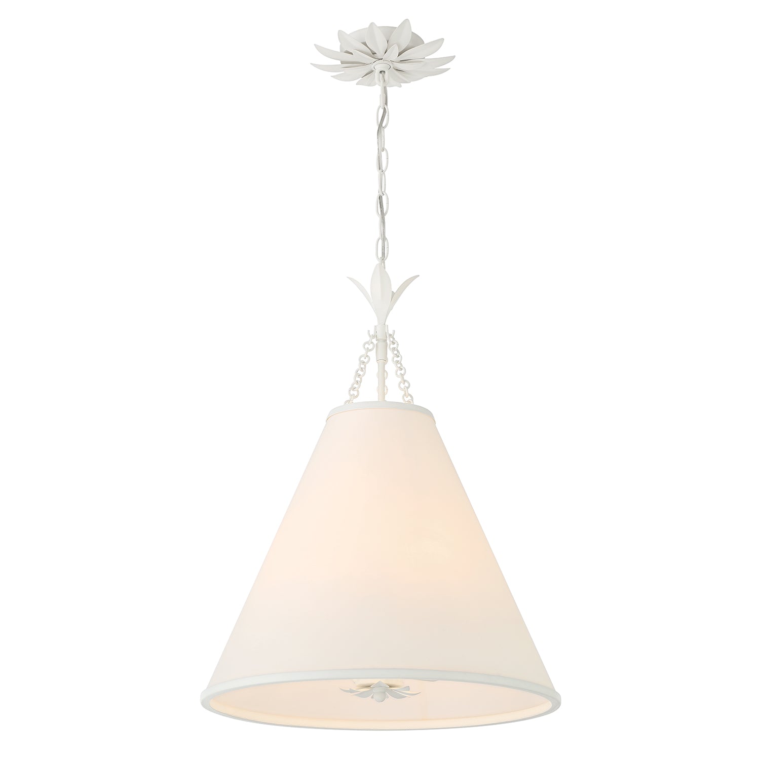 Broche 18'' Matte White Pendant