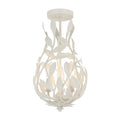 Broche 9'' Matte White Semi Flush Mount