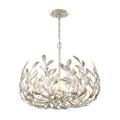 Broche 23'' Antique Silver Chandelier