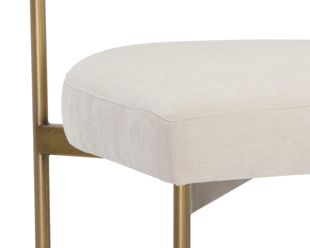 Seneca Dining Chair - Antique Brass - Danny Ivory