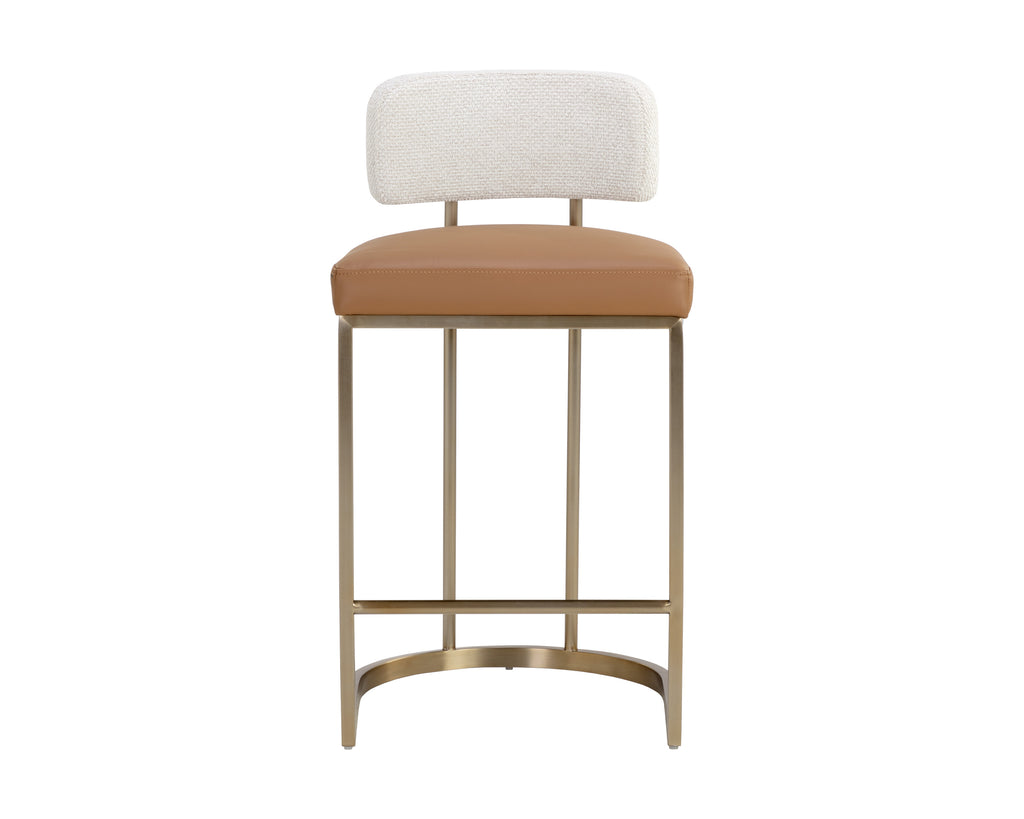 Larissa Counter Stool - Napa Cognac / Rhea Light Barley