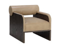 Coburn Lounge Chair - Dark Brown - Sahara Sand Leather