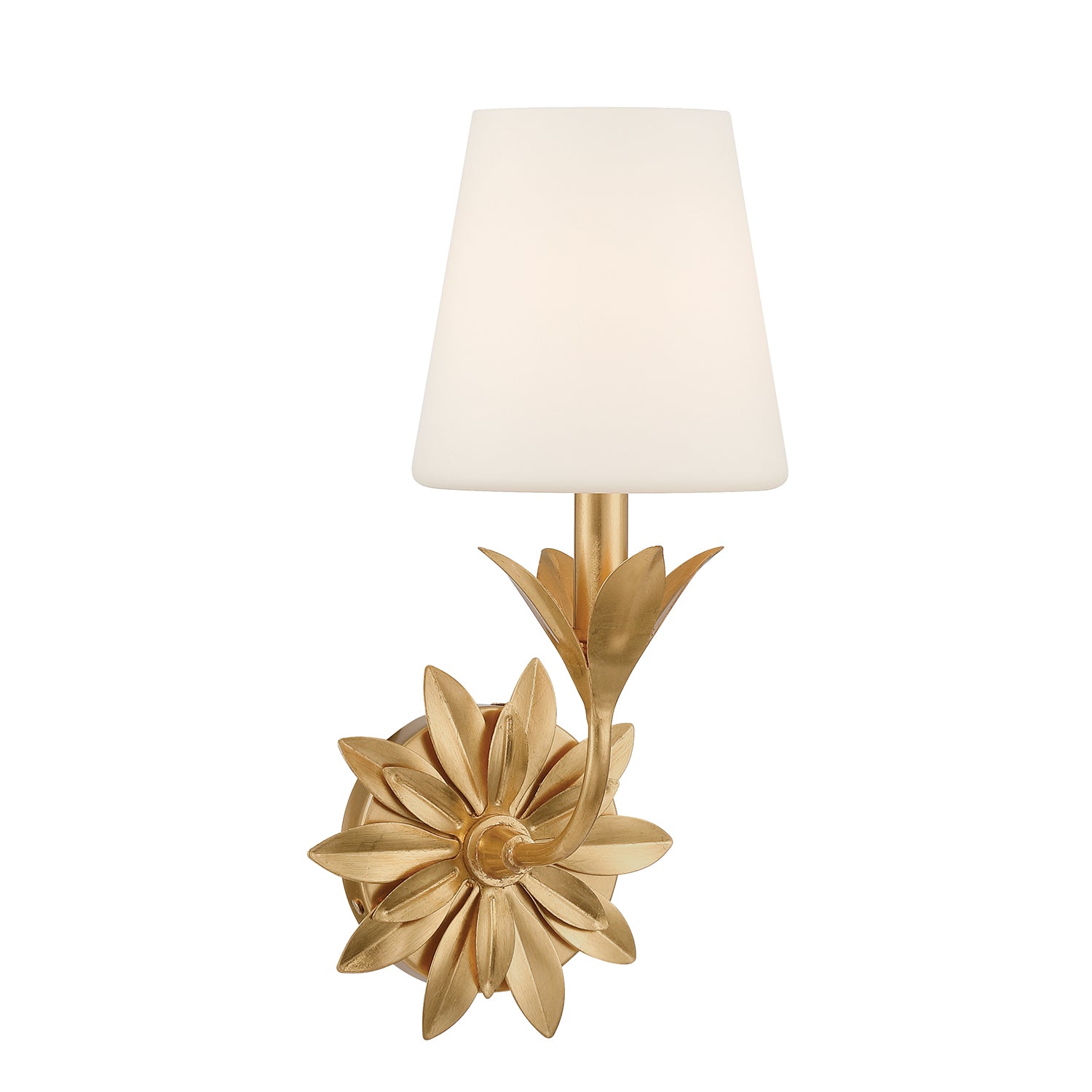 Broche 6.5'' Antique Gold Sconce