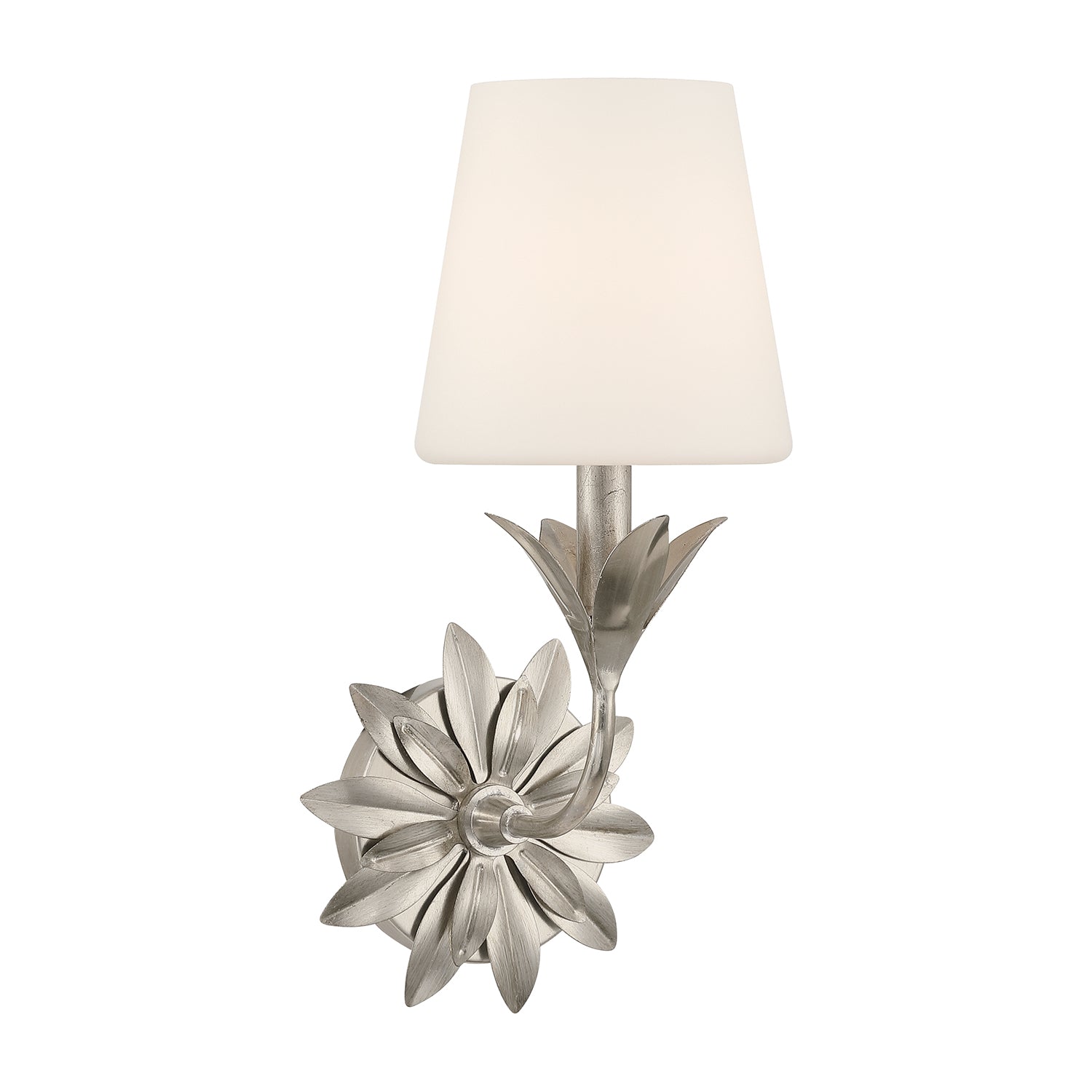 Broche 6.5'' Antique Silver Sconce