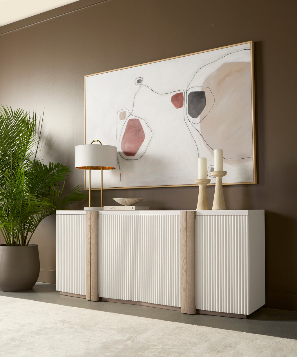 Kezna Table Lamp - White Marble - Matte White