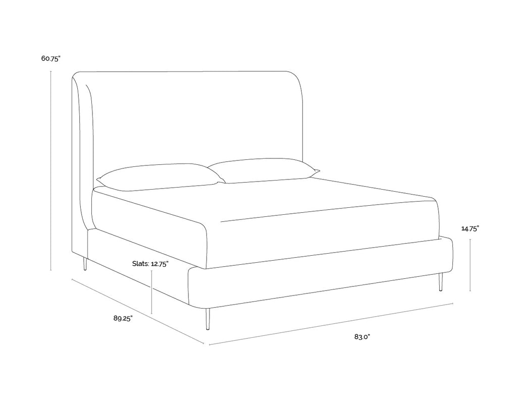 Tierra Bed - King - Bergen Taupe
