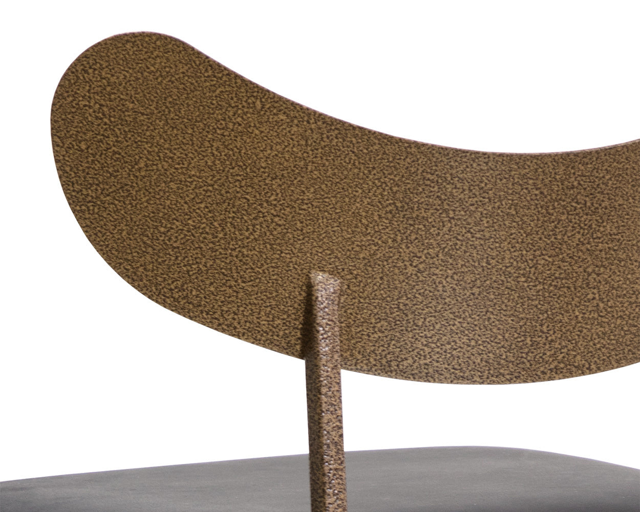 Gibbons Counter Stool - Antique Brass - Charcoal Black Leather