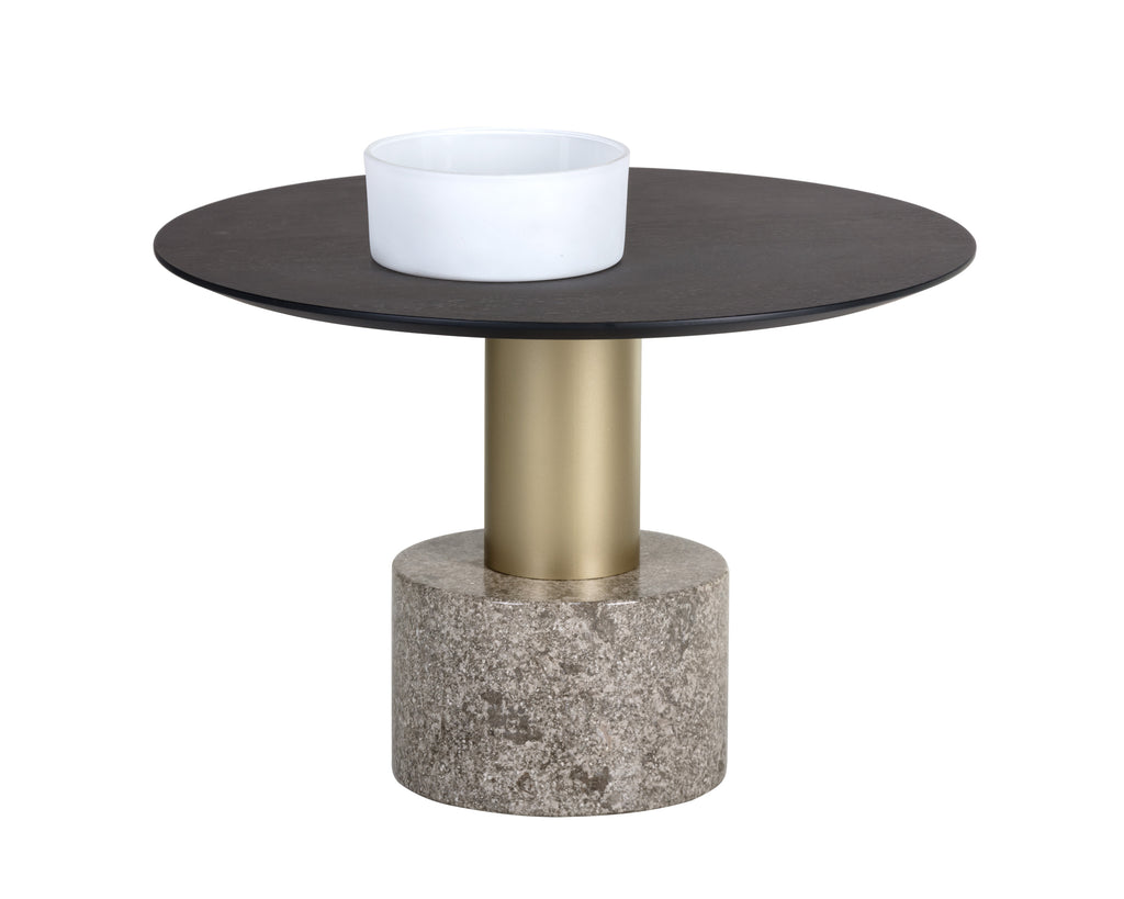 Monaco Coffee Table - Gold - Grey Marble / Charcoal Grey
