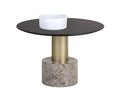 Monaco Coffee Table - Gold - Grey Marble / Charcoal Grey