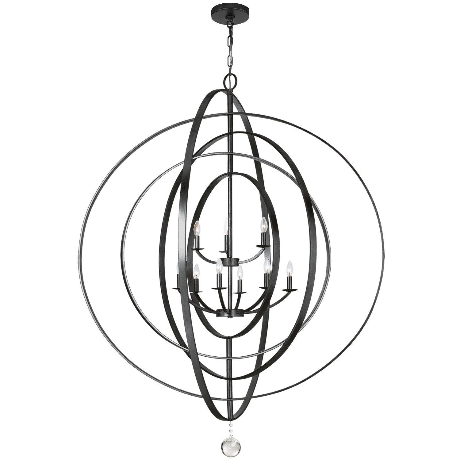 Luna 48'' Matte Black Chandelier