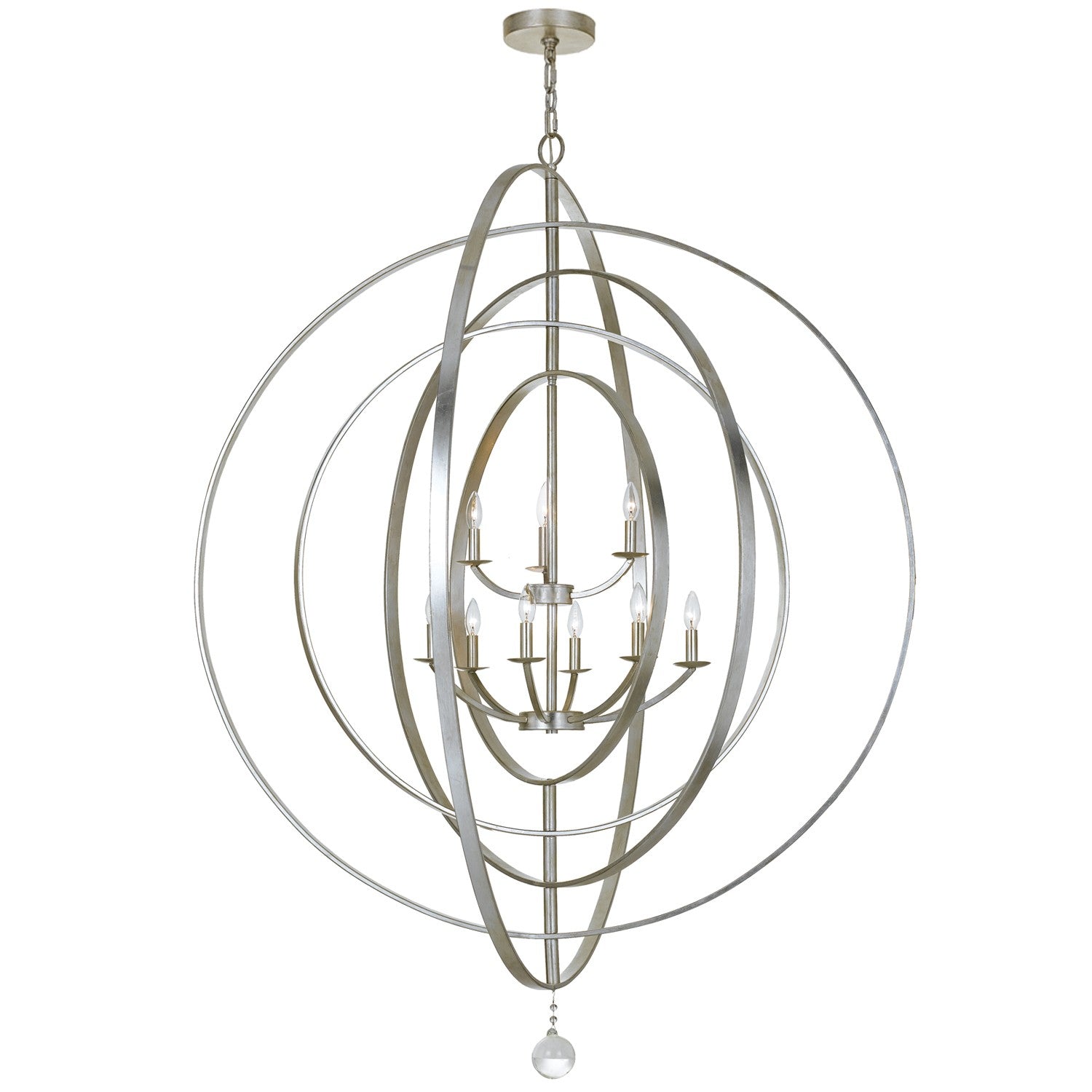 Luna 48'' Antique Silver Chandelier