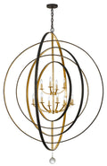 Luna 60'' English Bronze + Antique Gold Chandelier