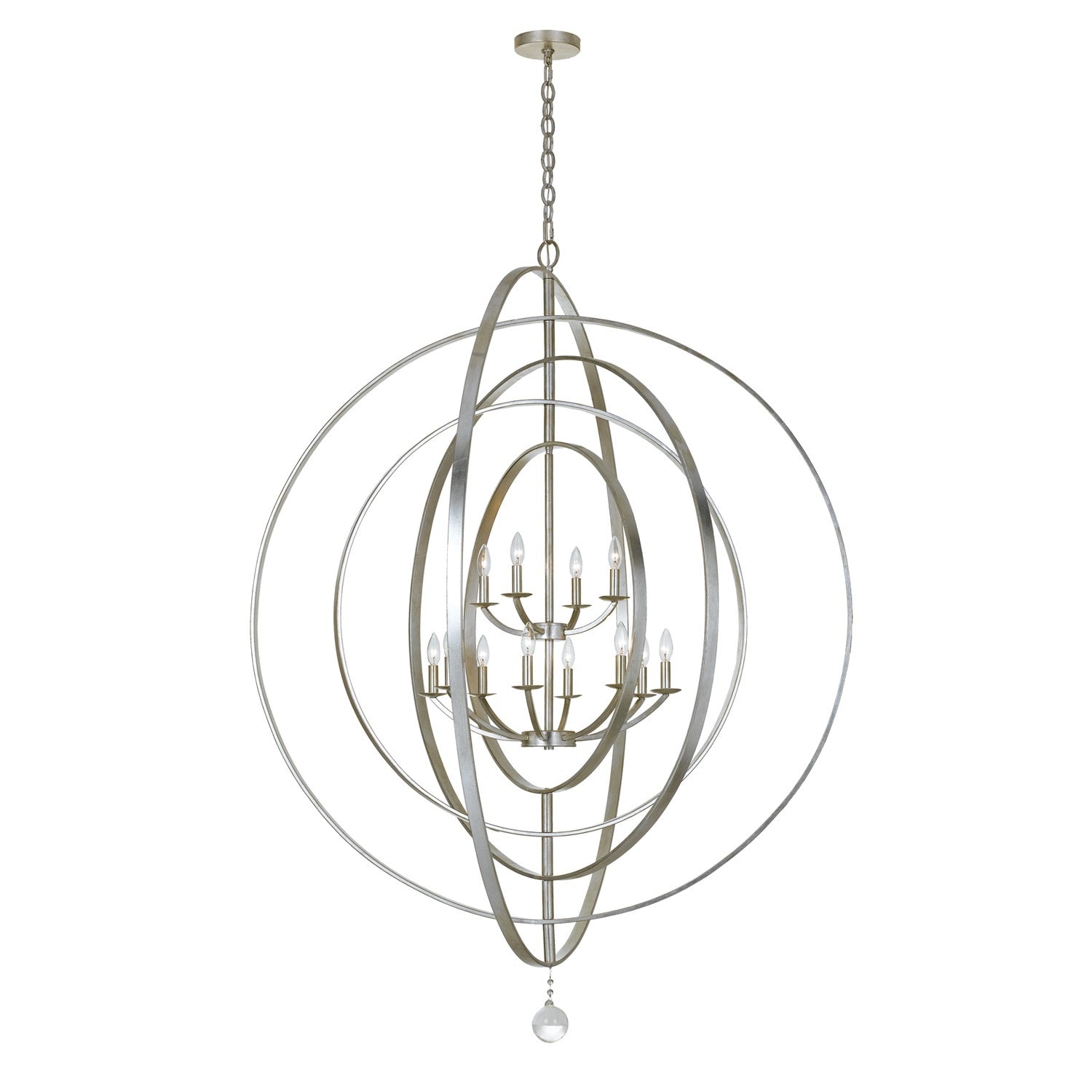 Luna 60'' Antique Silver Chandelier