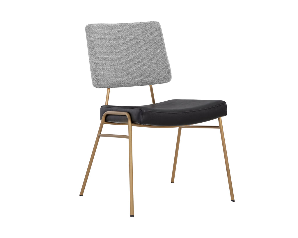Brinley Dining Chair - Gold - Nightfall Black / Chacha Grey