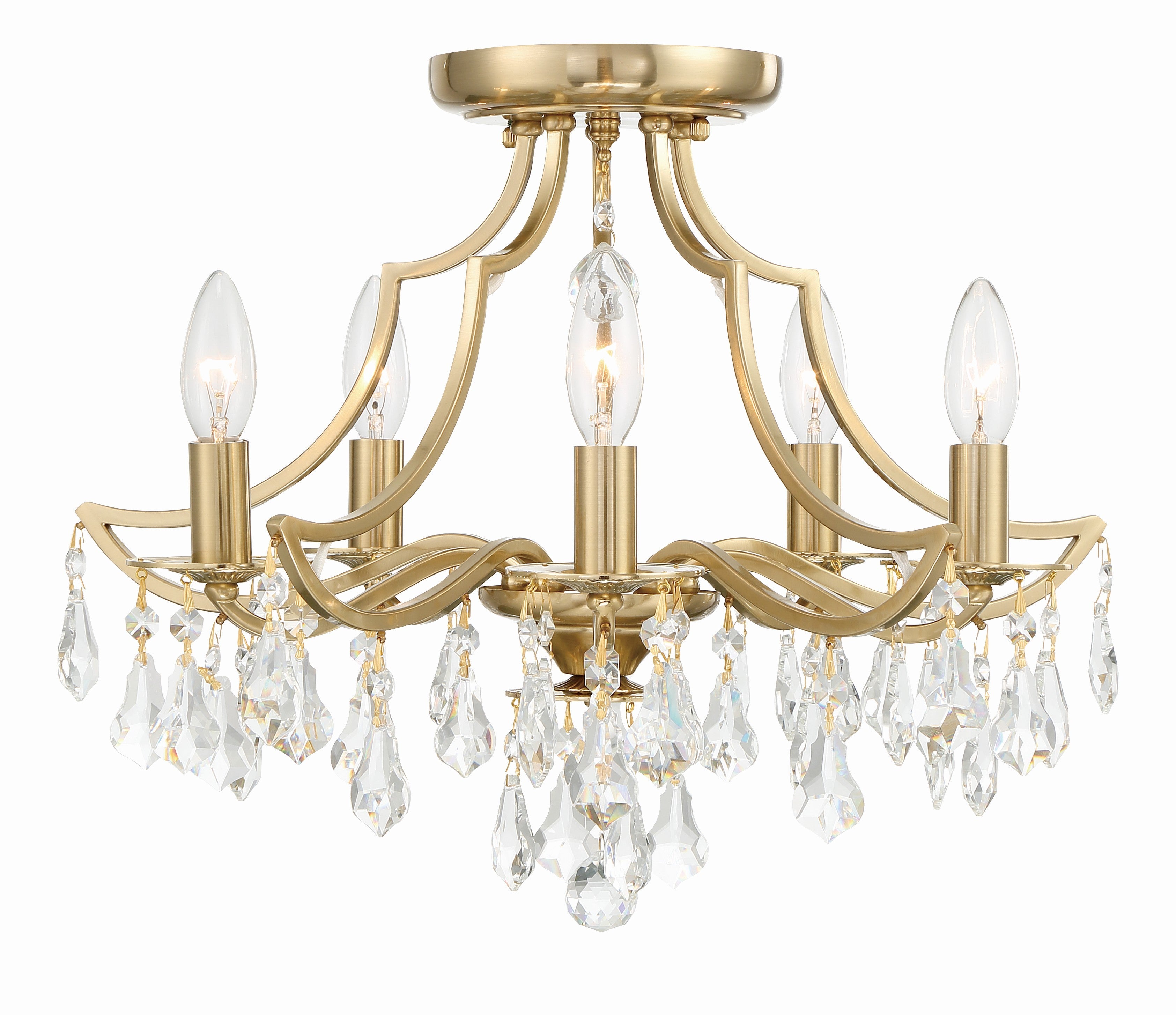 Cedar 18.5'' Vibrant Gold Semi Flush Mount