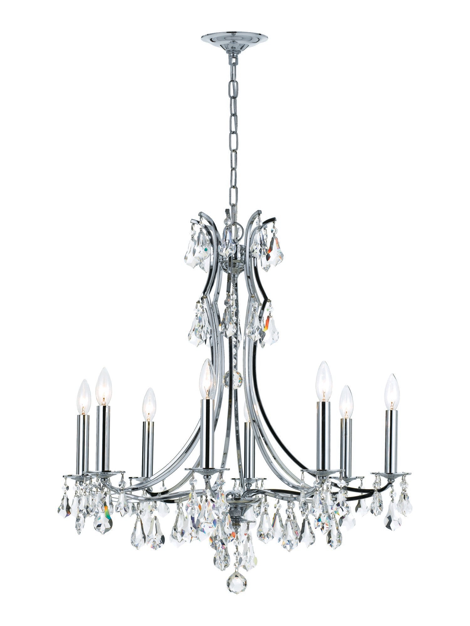 Cedar 28'' Polished Chrome Chandelier