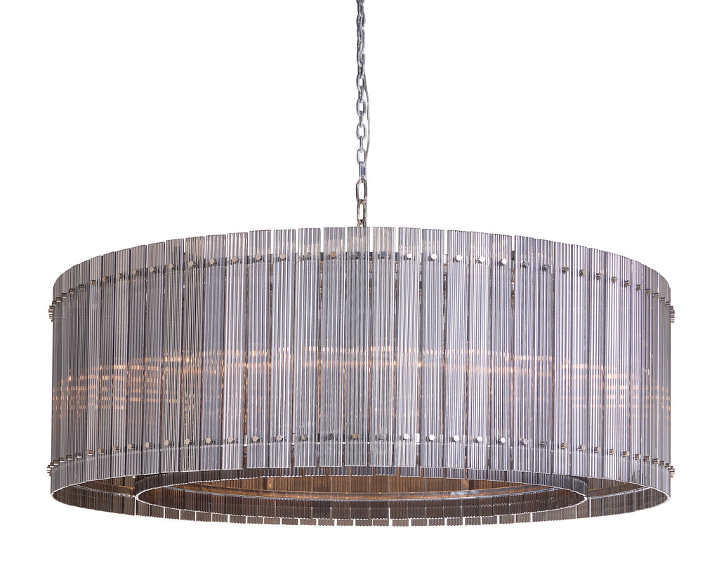 Kore Chandelier - Large - Nickel - Smoke Grey
