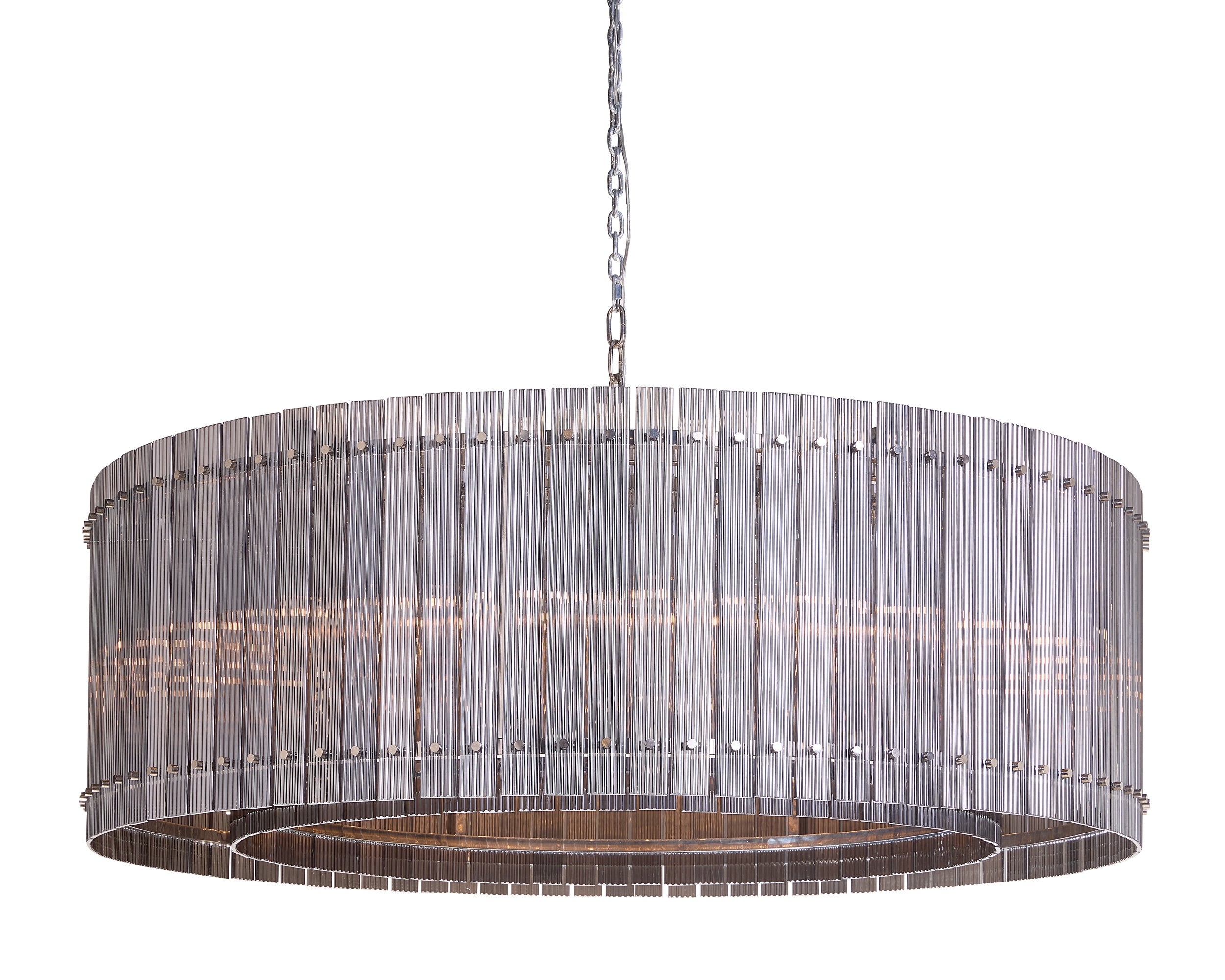 Kore Chandelier - Large - Nickel - Smoke Grey