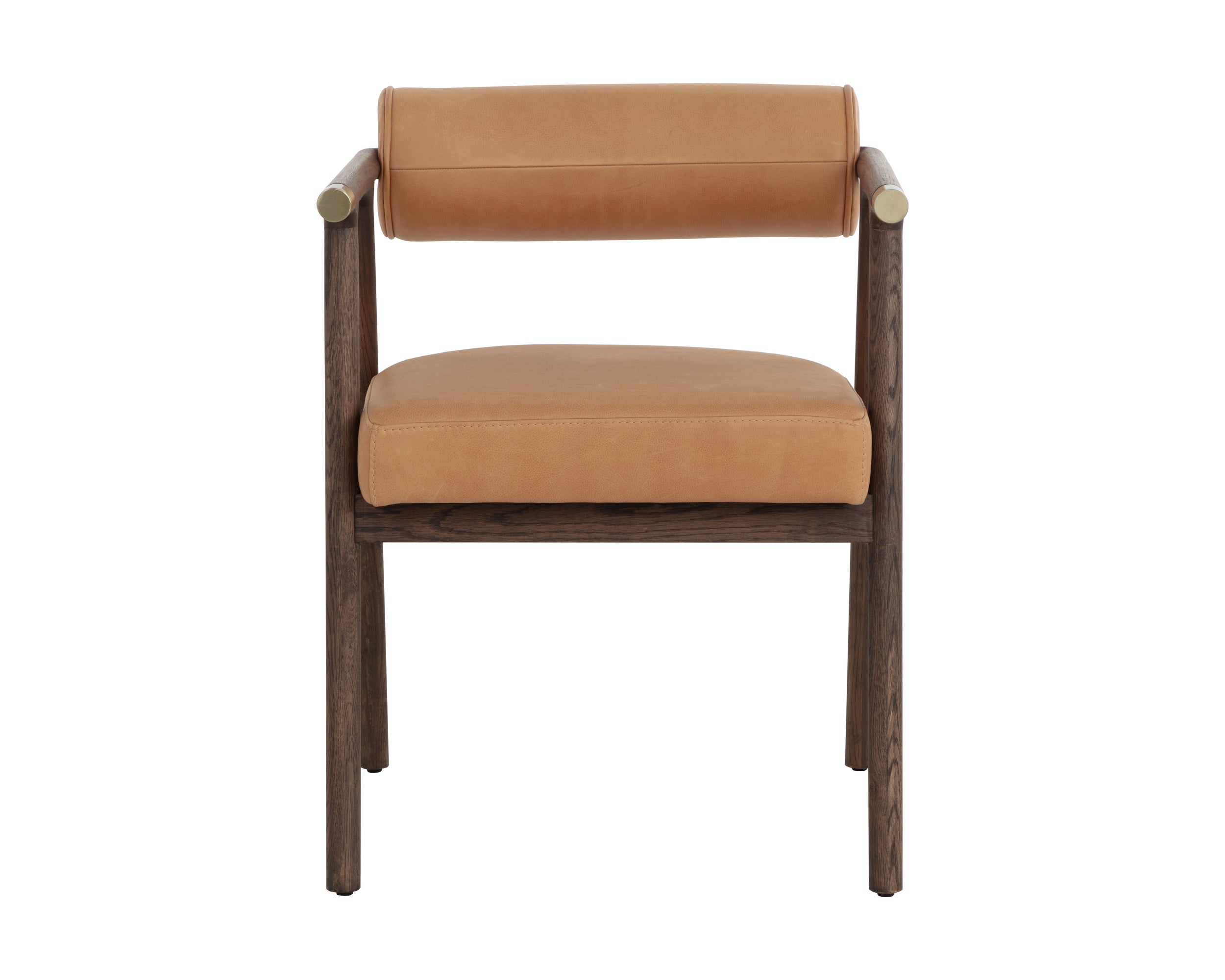 Sova Dining Armchair - Antique Brown - Sahara Camel Leather