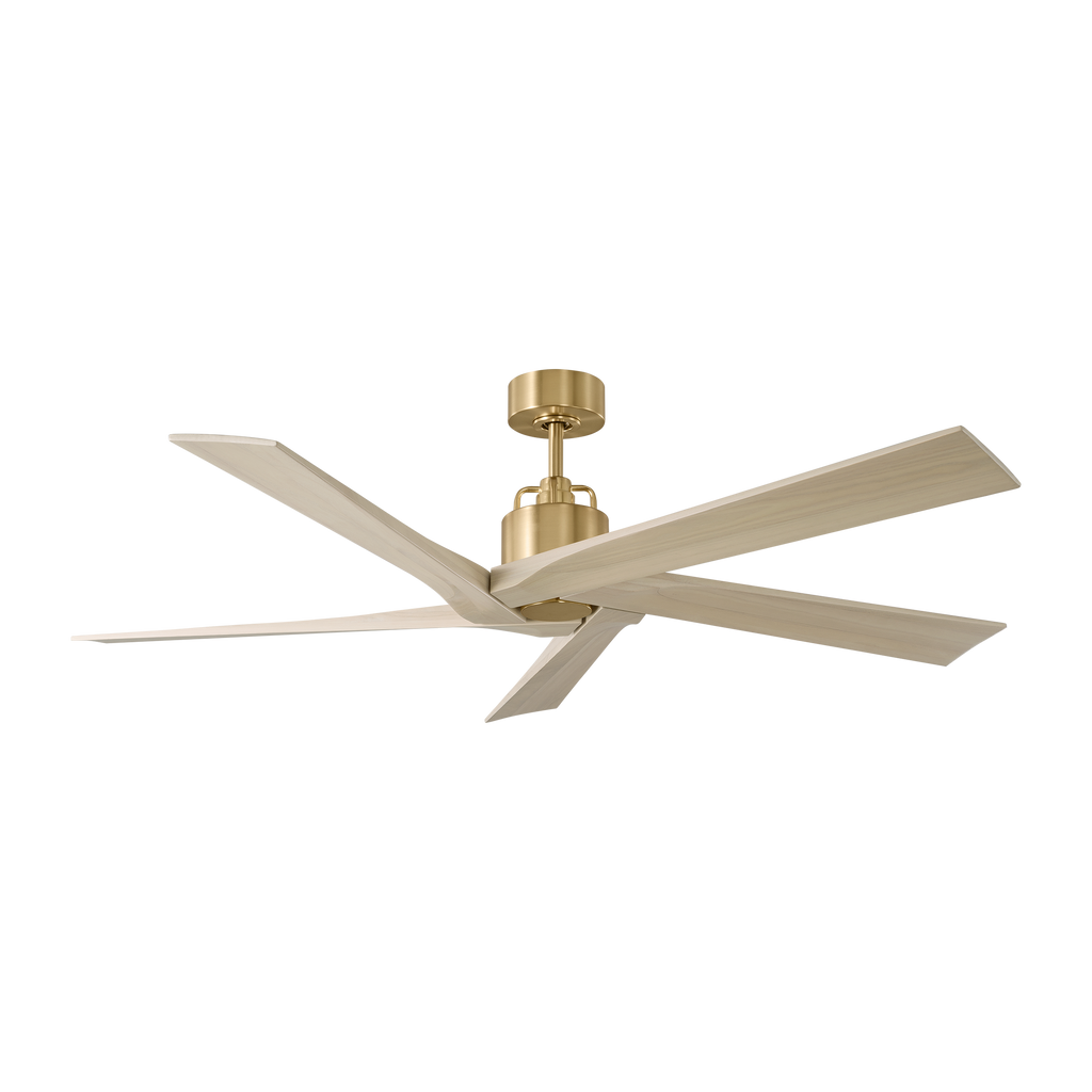 Aspen 56 Ceiling Fan | Burnished Brass | Washed White Oak Blades