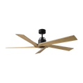 Aspen 56 Ceiling Fan | Midnight Black | Natural Honey Blades
