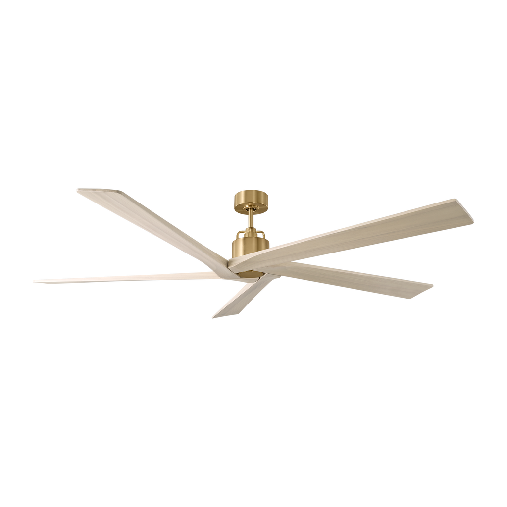 Aspen 70 Ceiling Fan | Burnished Brass | Washed White Oak Blades