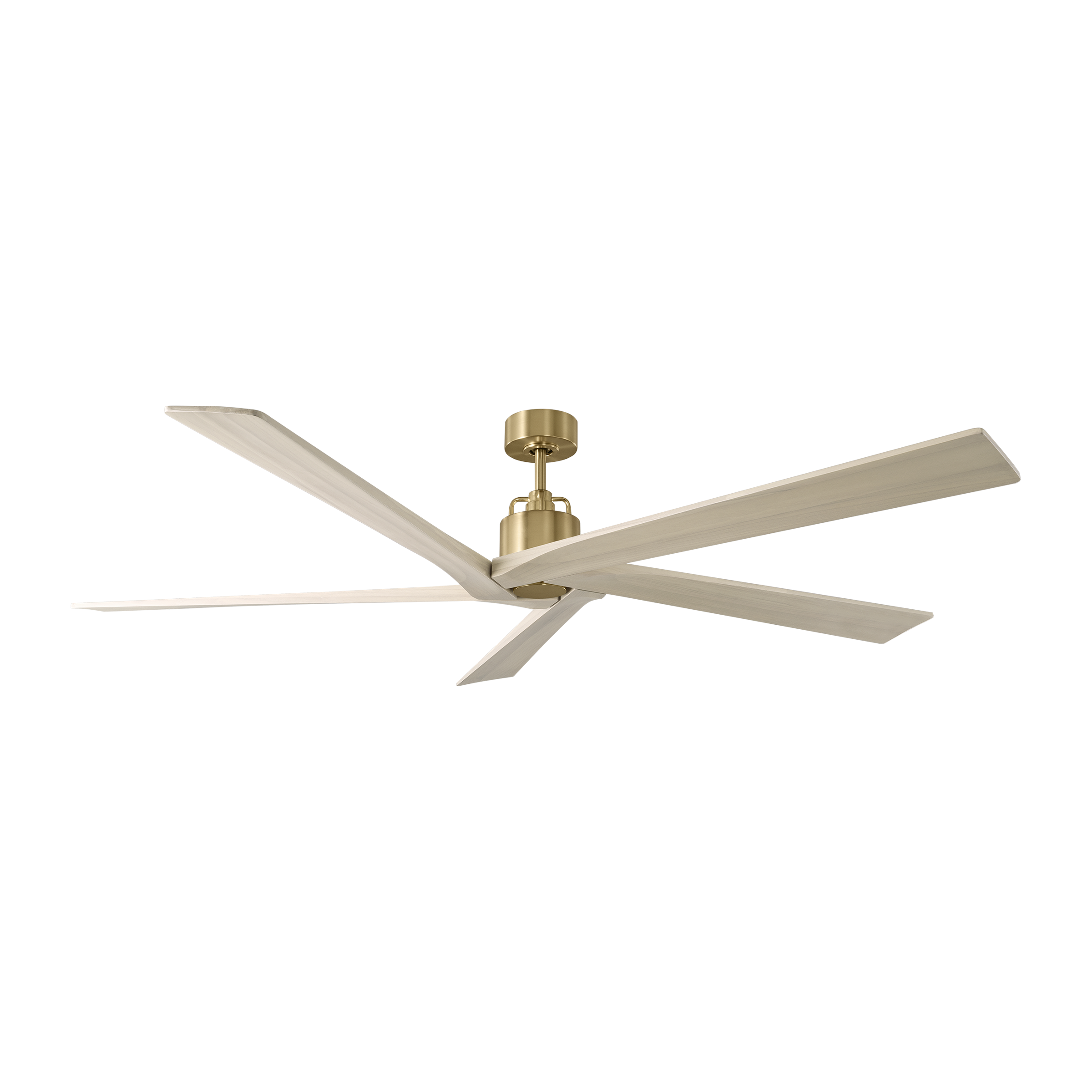 Aspen 70 Ceiling Fan | Burnished Brass | Washed White Oak Blades