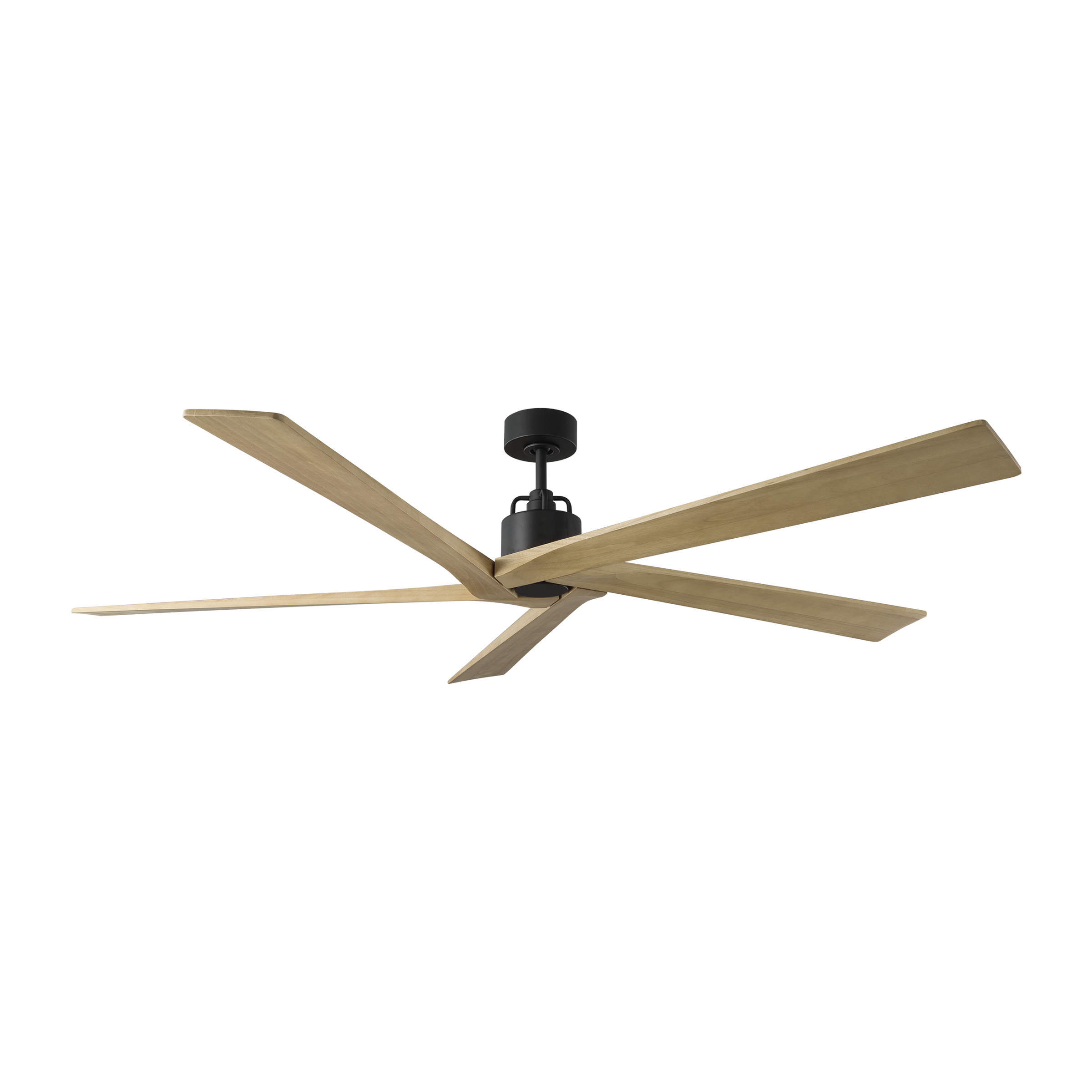 Aspen 70 Ceiling Fan | Midnight Black | Natural Honey Blades