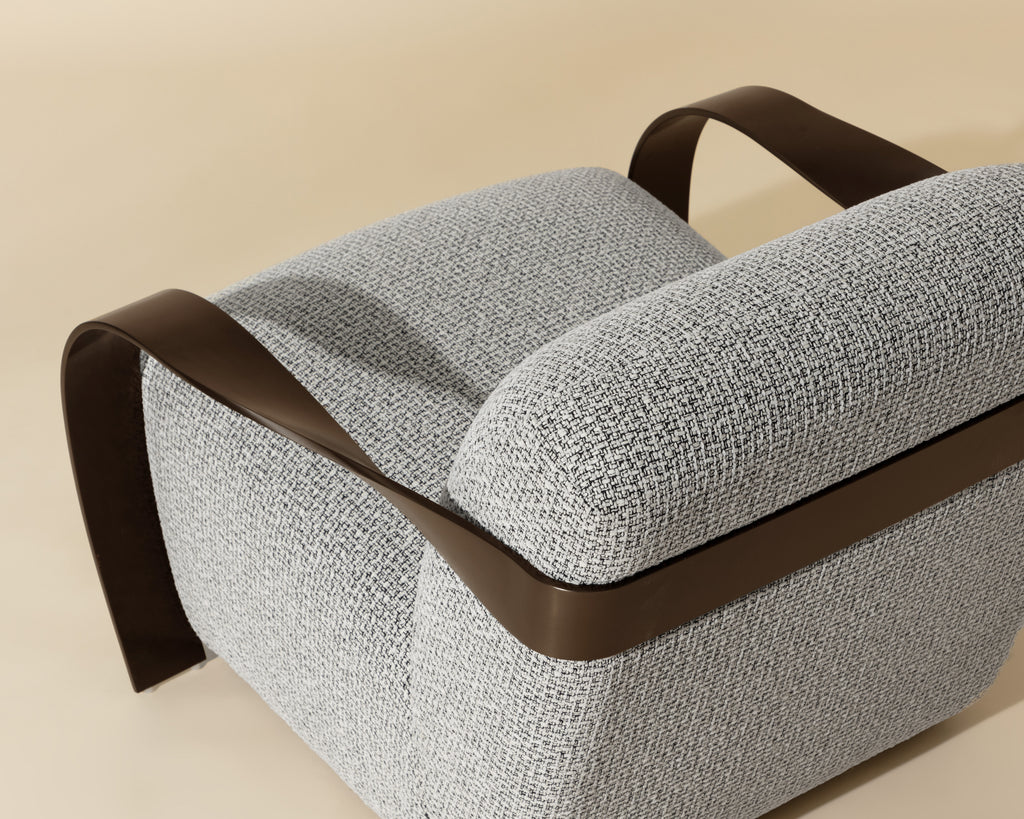 Sonesta Lounge Chair - Dark Bronze - Helios Check Black