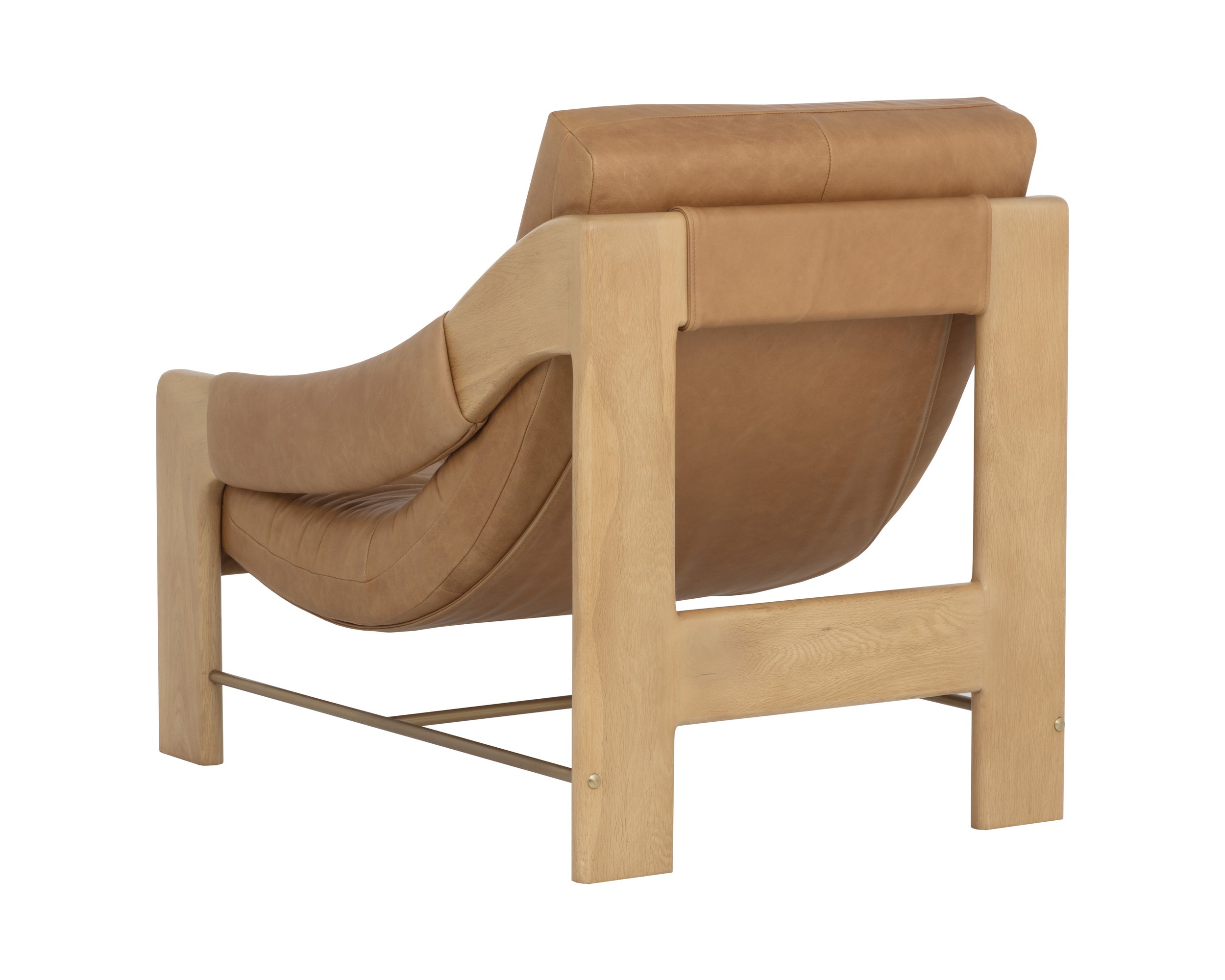Rafferty Lounge Chair - Rustic Oak - Ludlow Sesame Leather