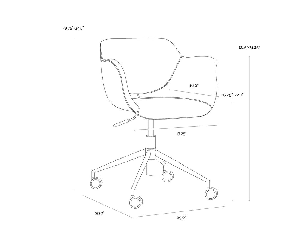 Owen Office Chair - Town Grey / Roman Grey