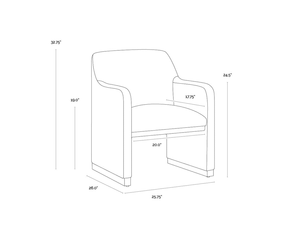 Jaime Dining Armchair - Meg Ash