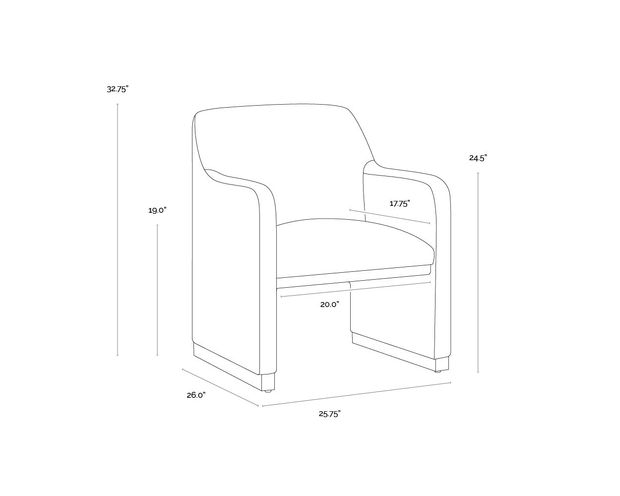 Jaime Dining Armchair - Meg Ash