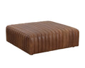 Lewin Ottoman - Square - Lucia Tobacco Leather
