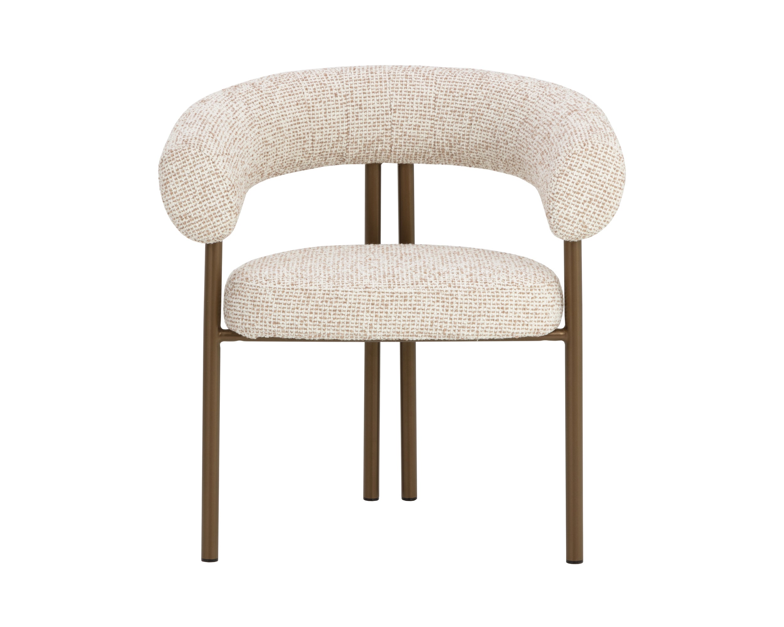 Oniva Dining Armchair - Antique Bronze - Noah Ecru