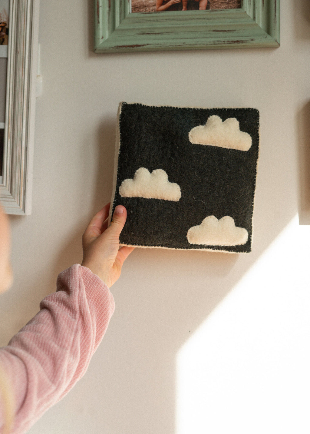 Cloudy Day Felt Wall Plaque