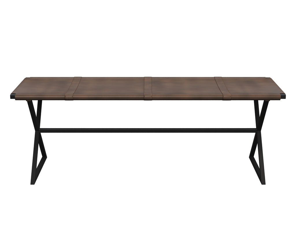 Elon Bench - Vintage Cognac Leather