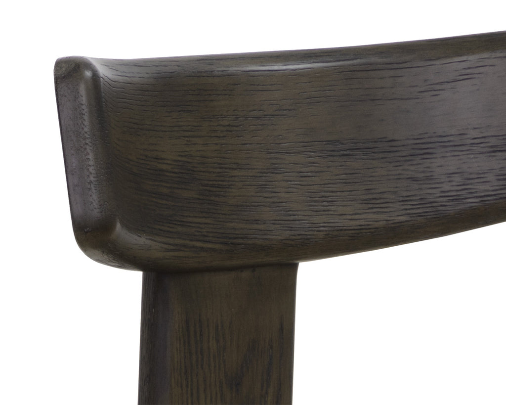 Horton Dining Chair - Dark Brown - Sahara Sand Leather
