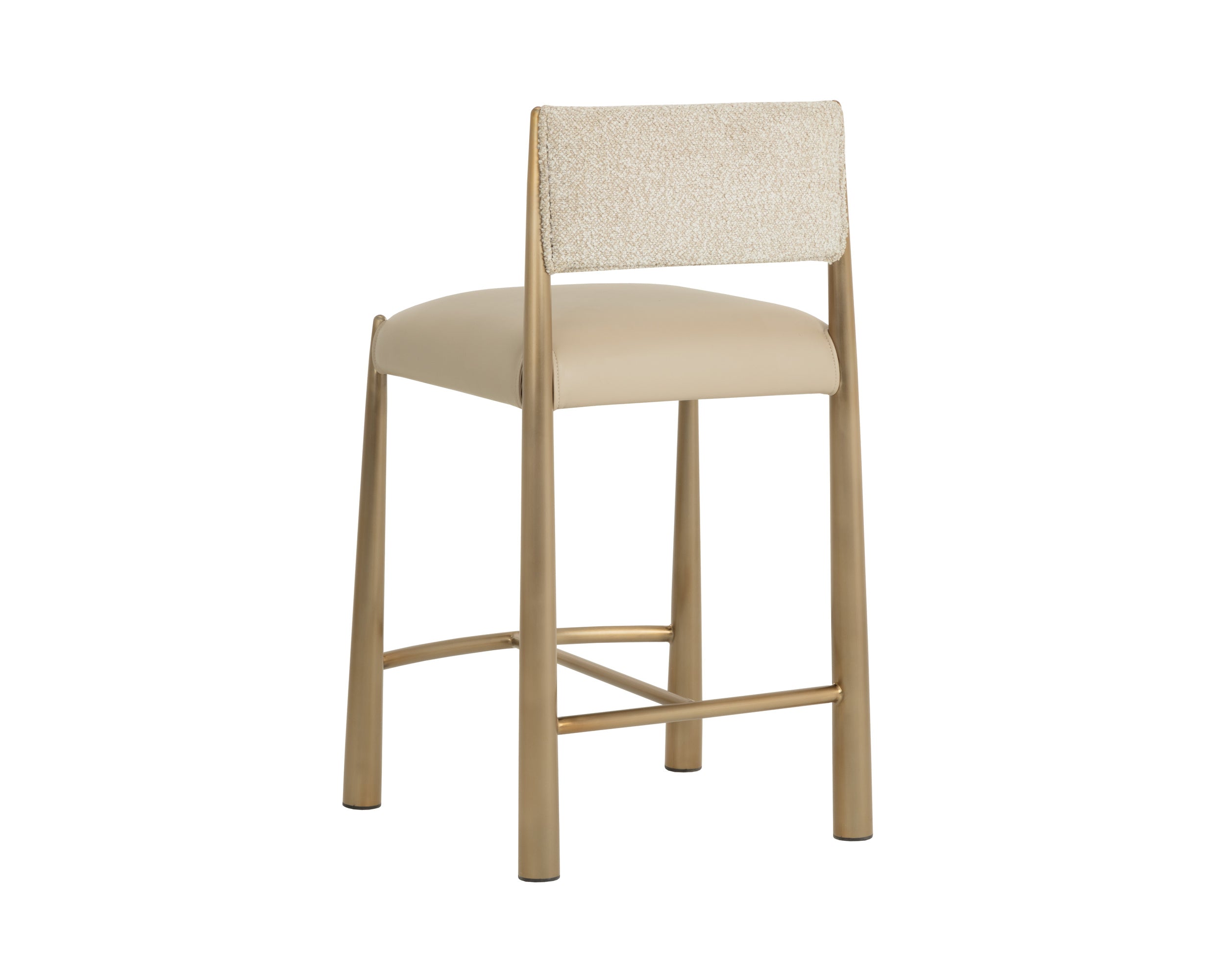 Bayard Counter Stool - Antique Brass - Napa Beige / Santa Cruz Oatmeal