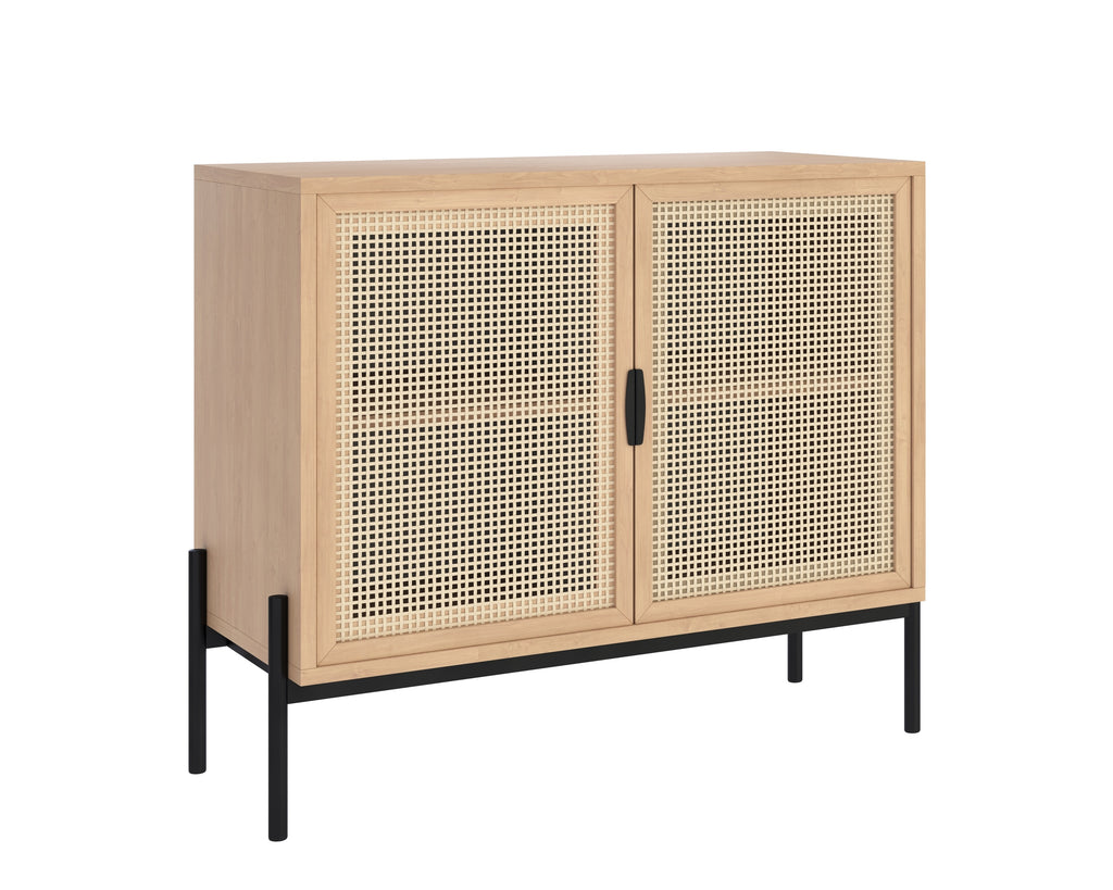 Avida Sideboard - Small - Black - Rustic Oak/Natural