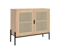Avida Sideboard - Small - Black - Rustic Oak/Natural