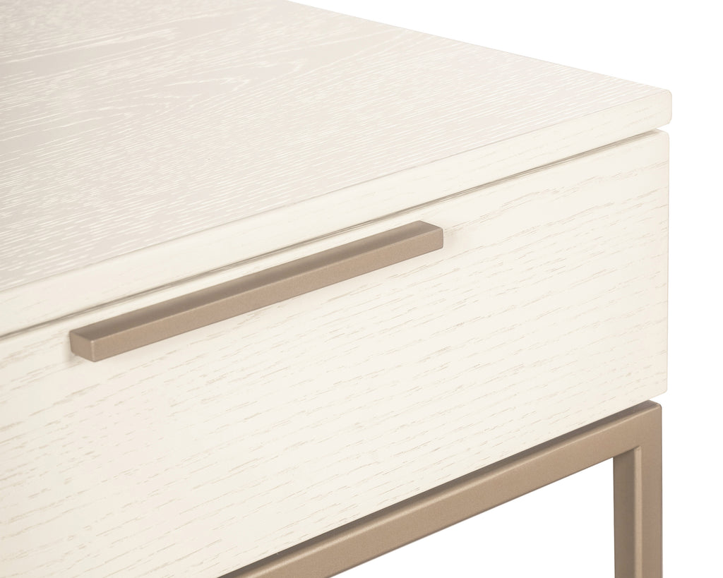 Rebel Console Table With Drawers - Champagne Gold - Cream