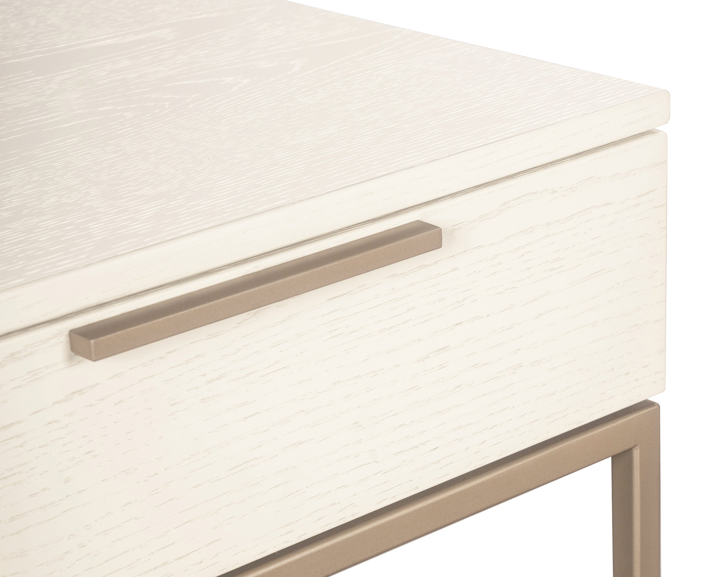 Rebel Console Table With Drawers - Champagne Gold - Cream